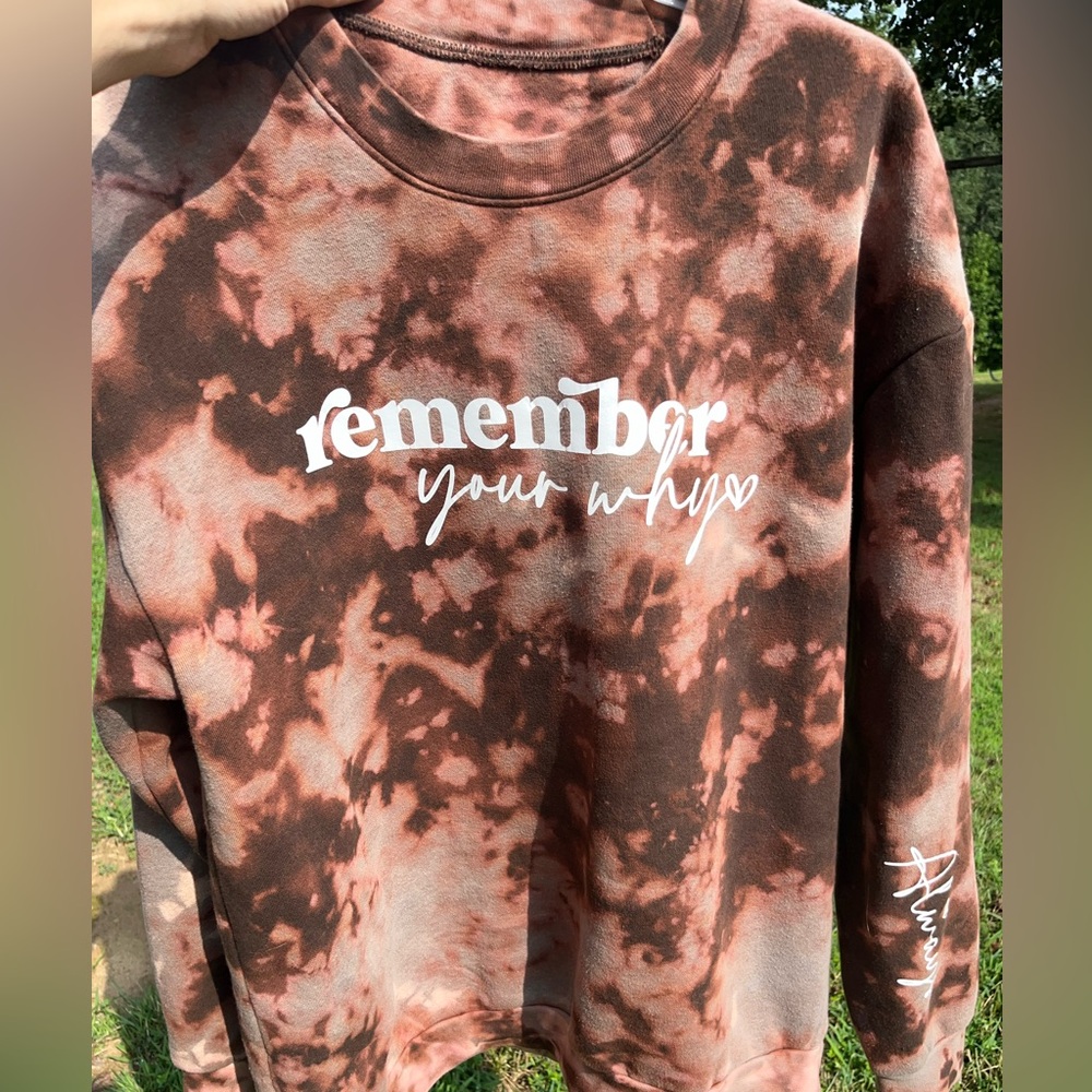 Custom reverse tie dye sweatshirt